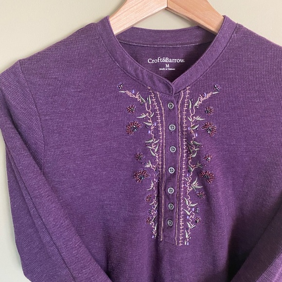 CROFT & BARROW Embellished Sweater - Picture 2 of 8